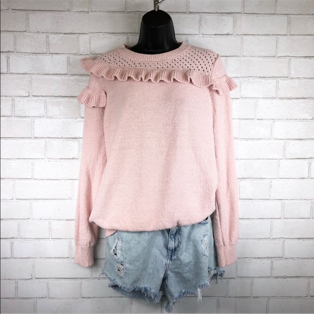 Who What Wear Ruffle Sweater - Picture 2 of 3